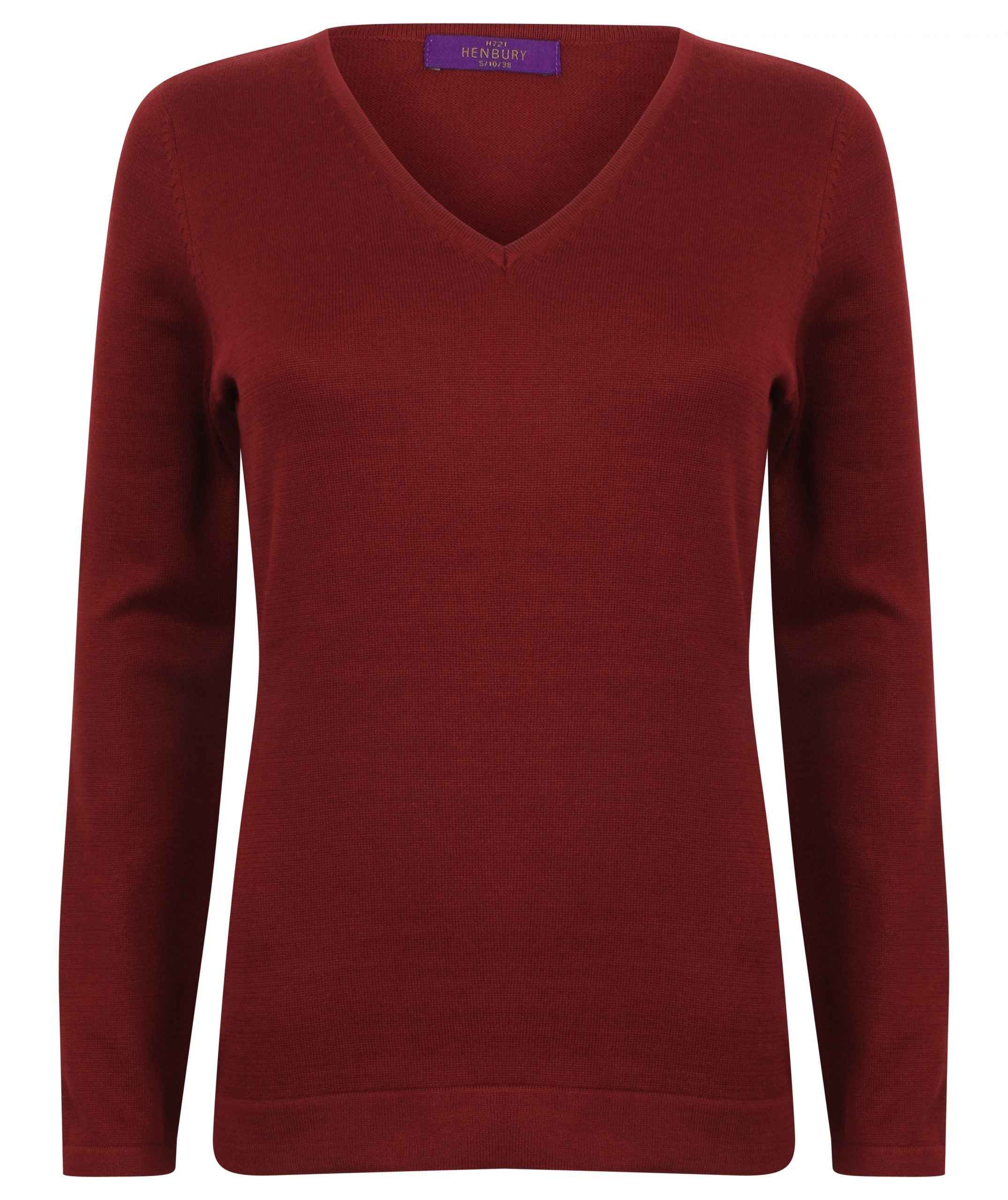Henbury Ladies Lightweight V-Neck Jumper