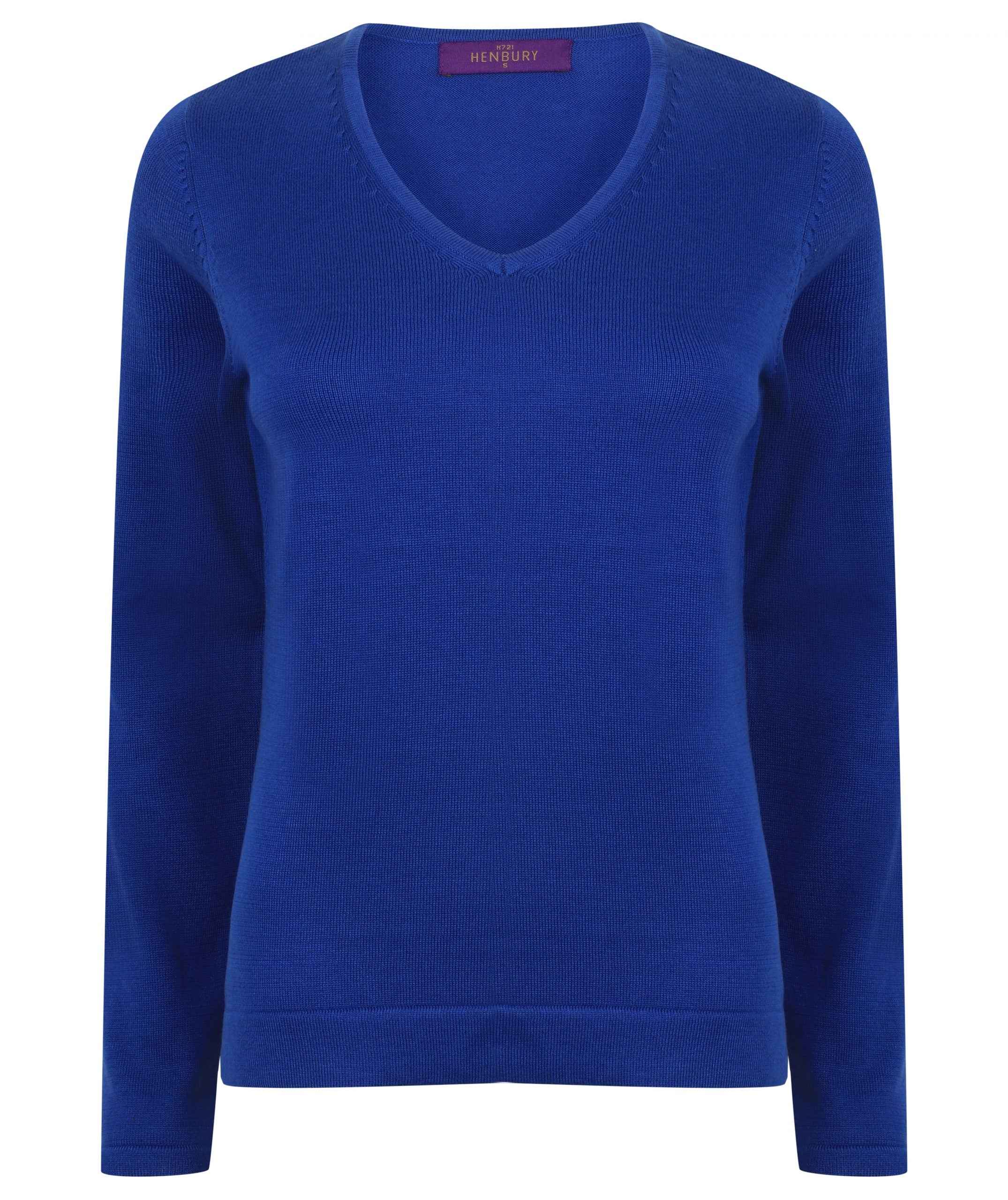 Henbury Ladies Lightweight V-Neck Jumper