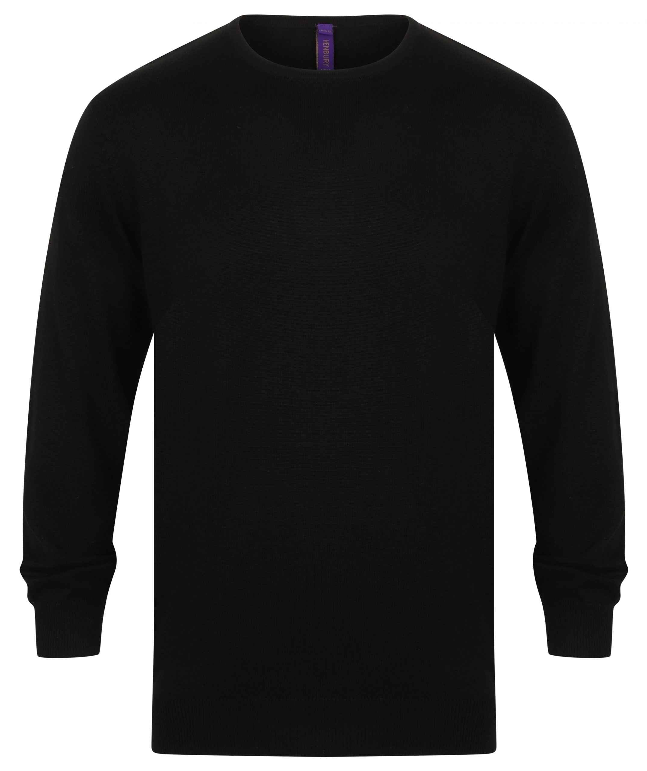 Henbury Mens Lightweight Crew Neck Jumper