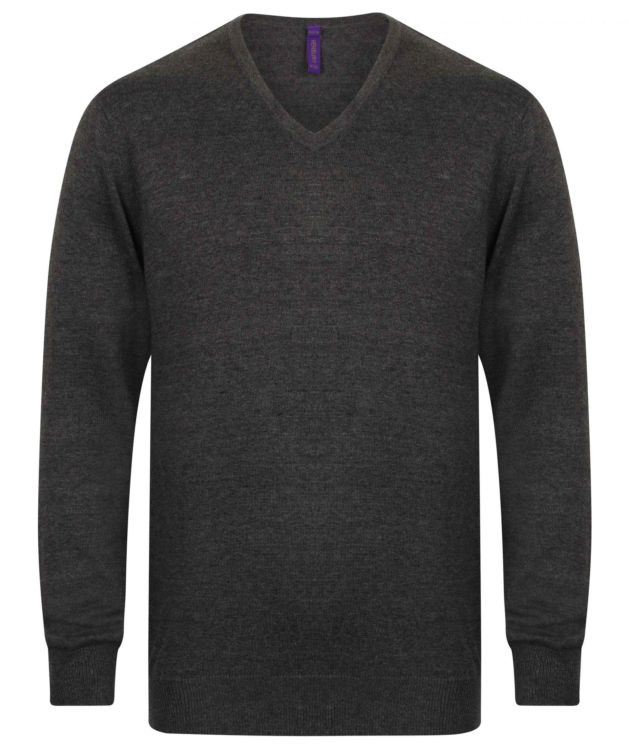 Henbury Mens Lightweight V-Neck Jumper
