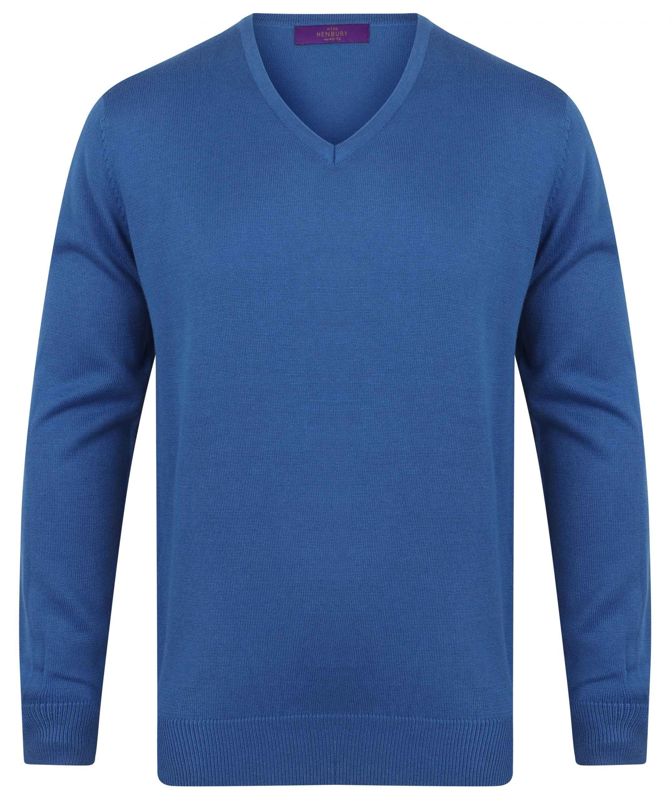Henbury Mens Lightweight V-Neck Jumper