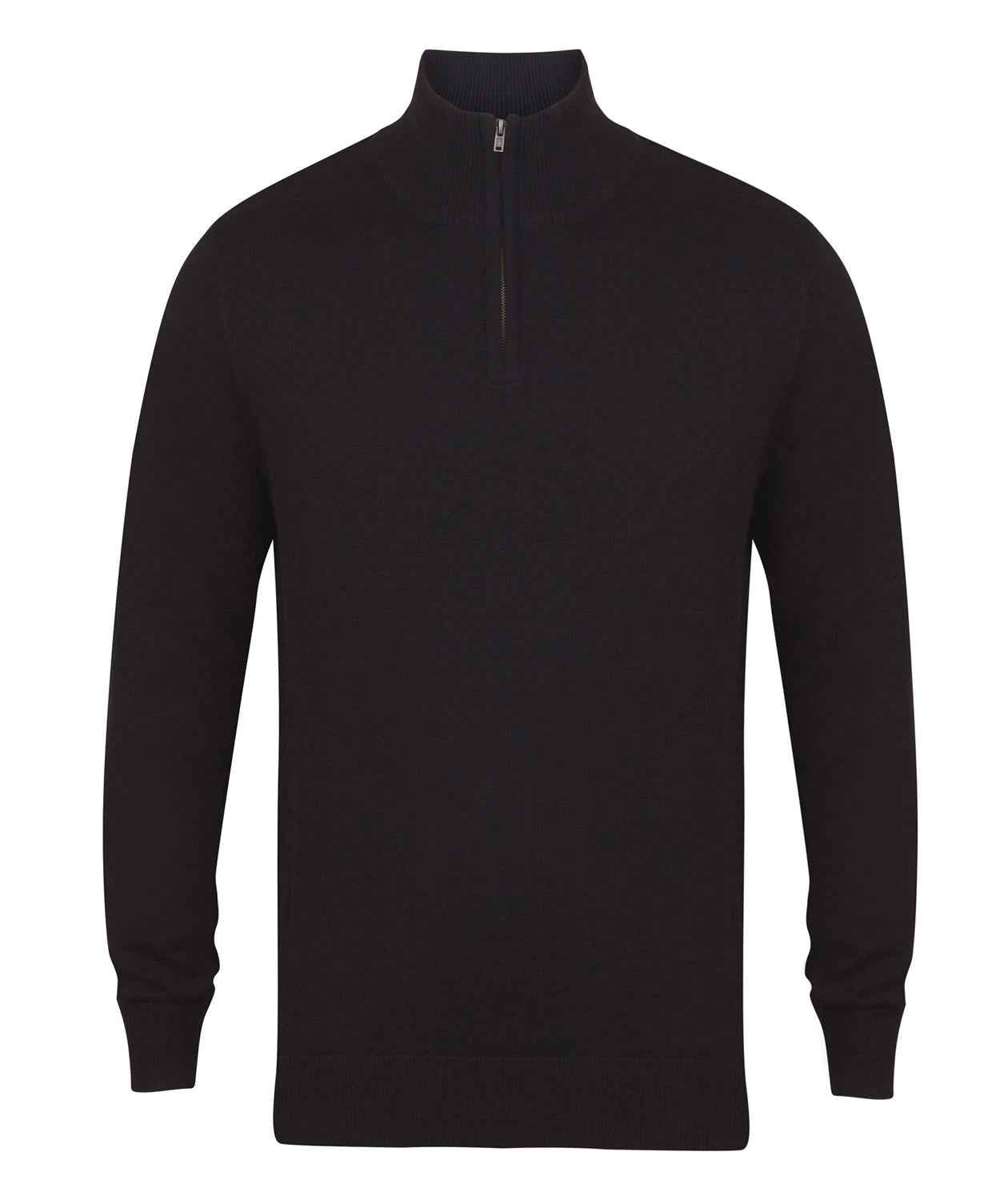 Henbury Mens Quarter Zip Jumper