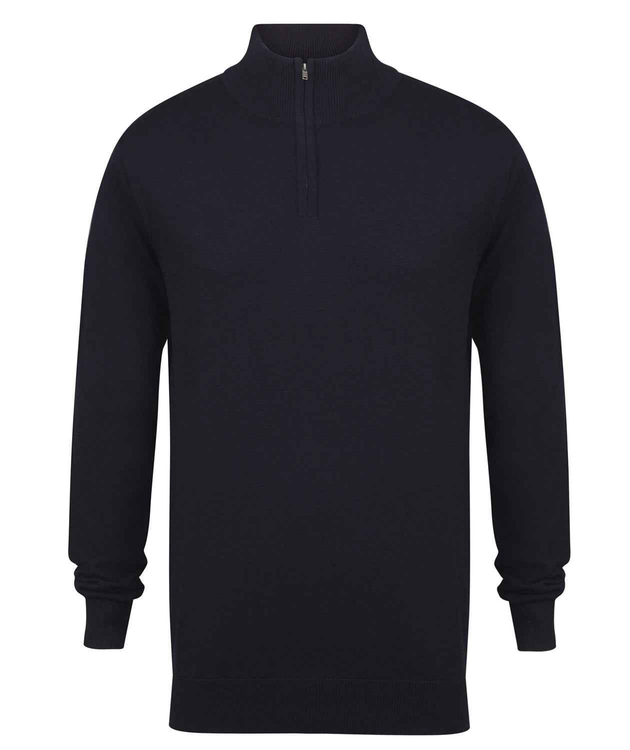 Henbury Mens Quarter Zip Jumper