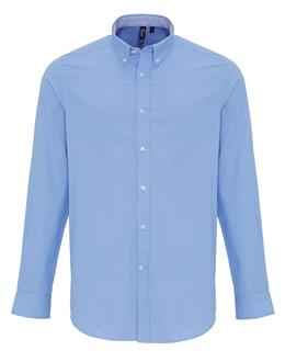Premier Mens Cotton Rich Oxford Stripes Shirt