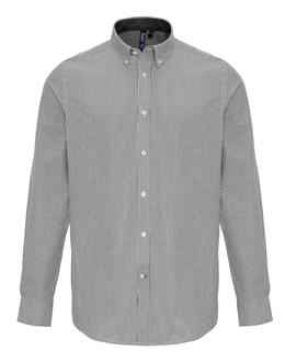 Premier Mens Cotton Rich Oxford Stripes Shirt