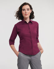 Load image into Gallery viewer, Russell Ladies 3/4 Sleeve Easy Care Fitted Shirt
