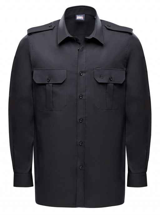 Marinepool Mens L/S Captain Noniron Shirt with pockets