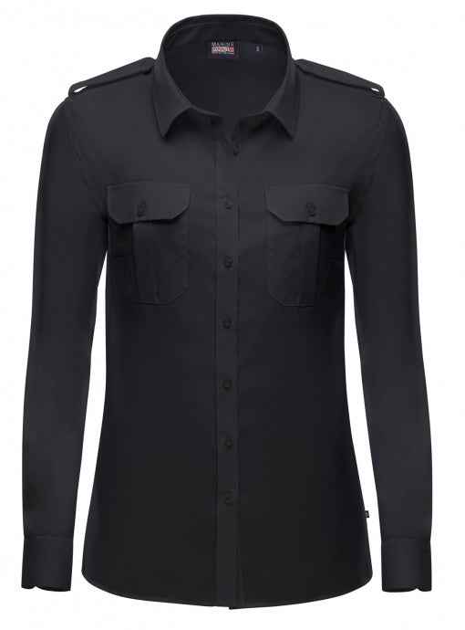 Marinepool Ladies L/S Captain Noniron Shirt with pockets