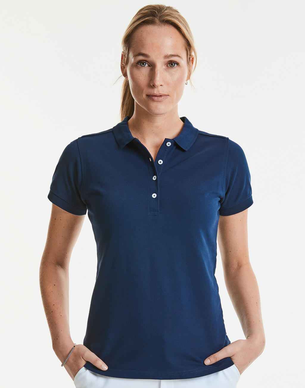 Russell Ladies Fitted Stretch Polo