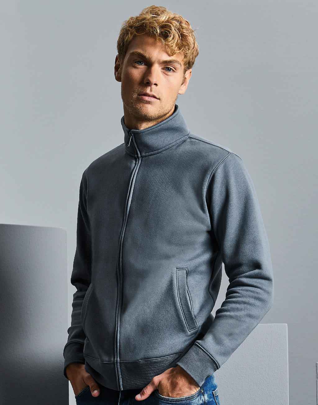 Russell Mens Authentic Full Zip Sweat Jumper