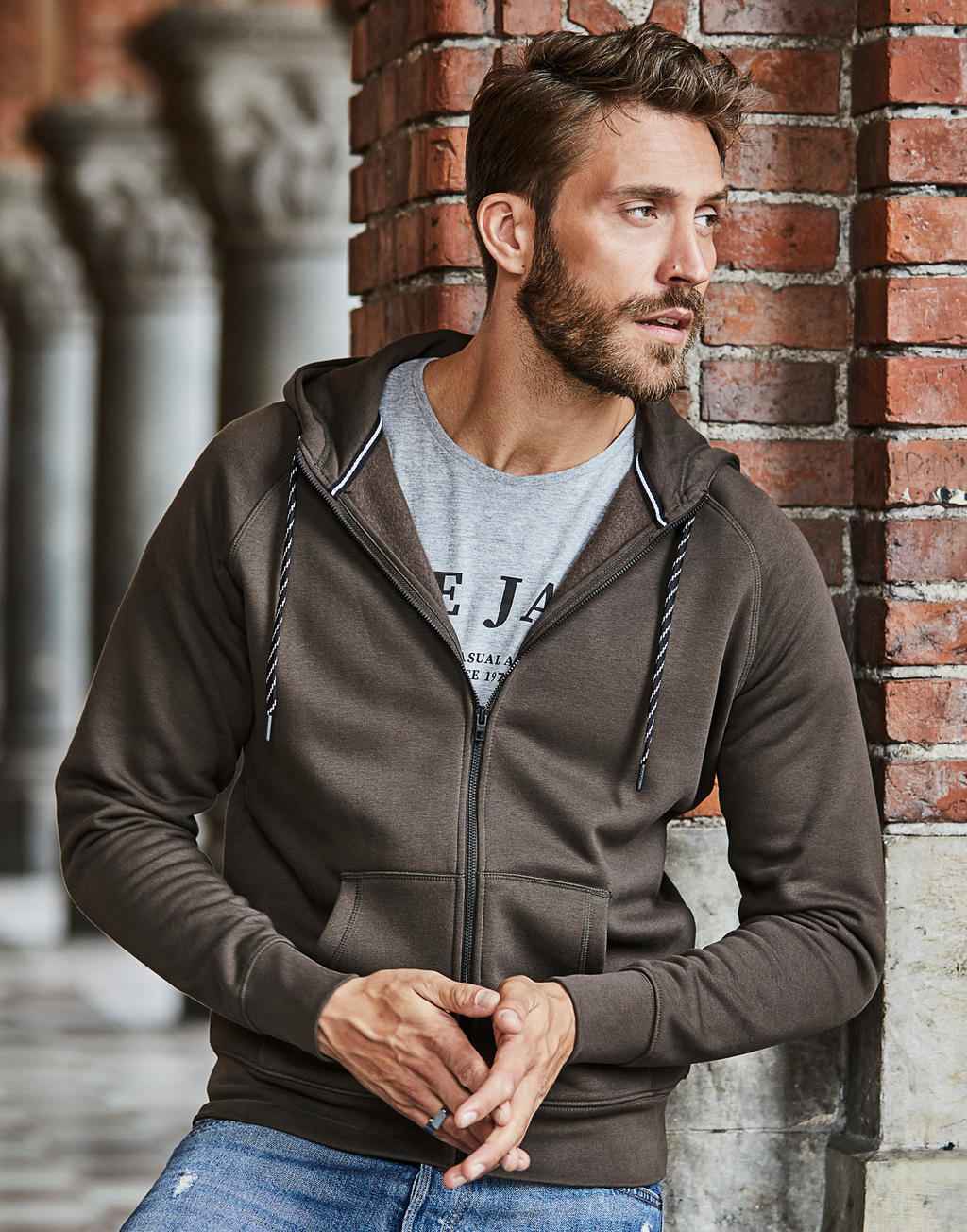 Tee Jays Mens Full Zip Hoodie