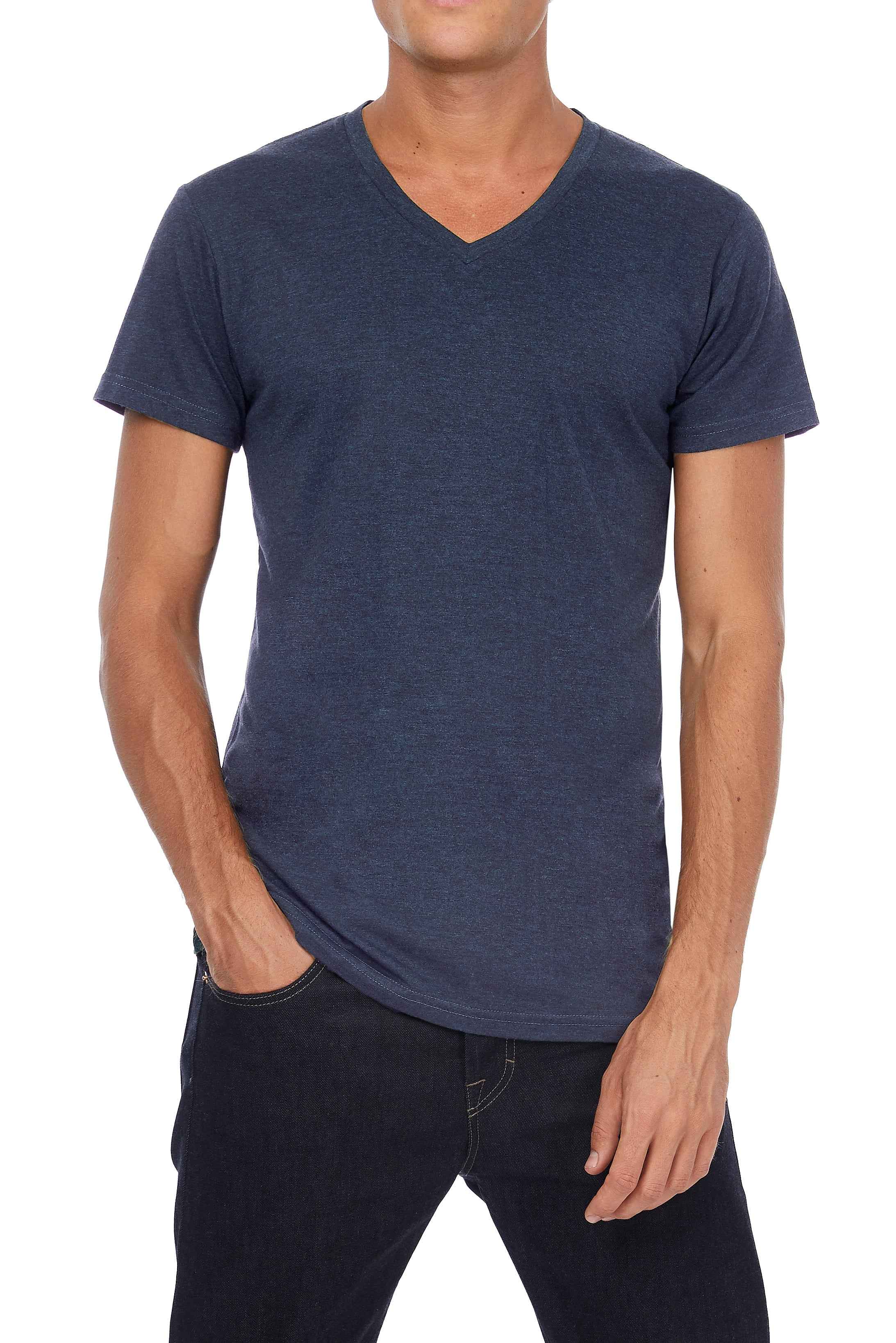B&C Mens Triblend V-Neck T-Shirt