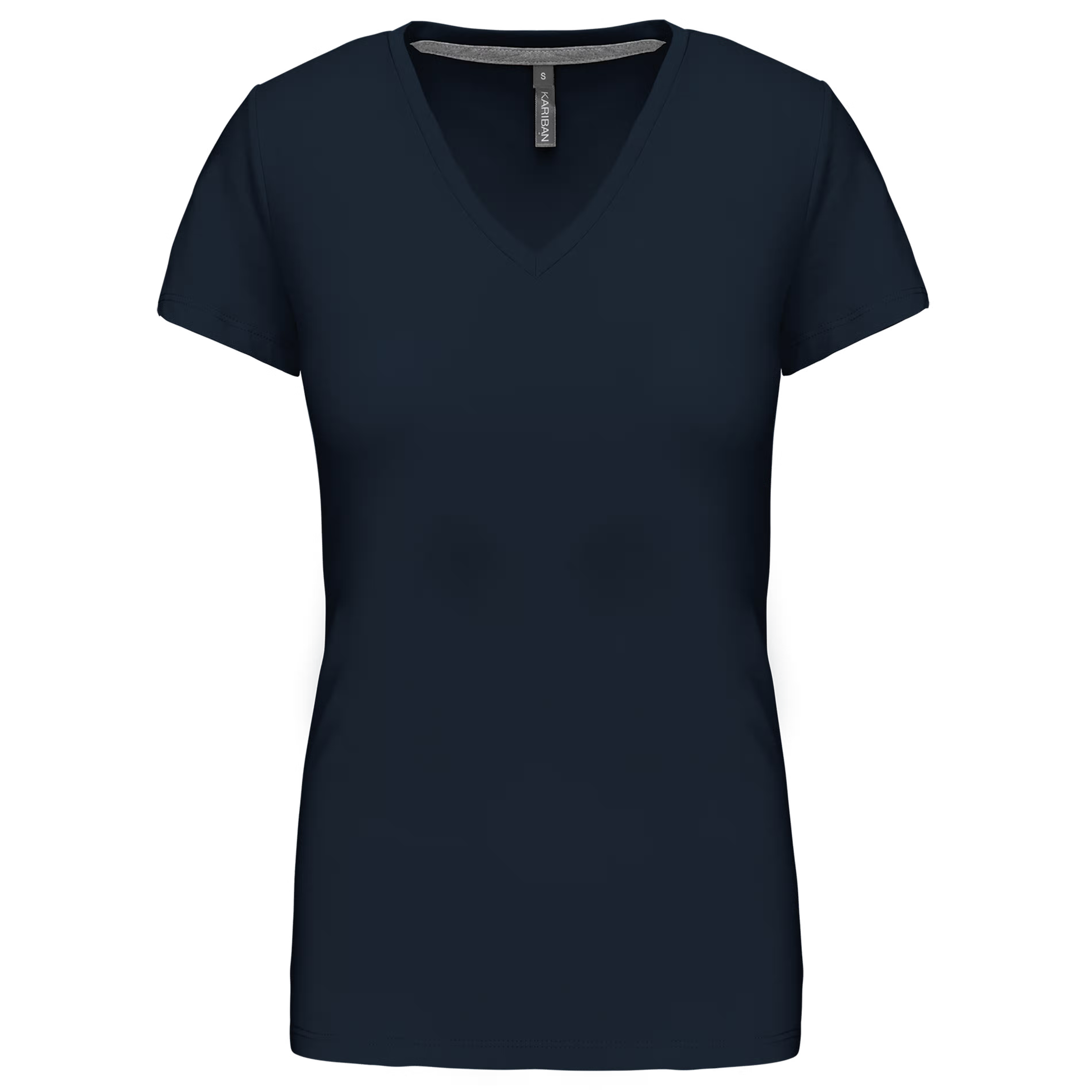 Kariban Ladies S/S V-neck T-Shirt.