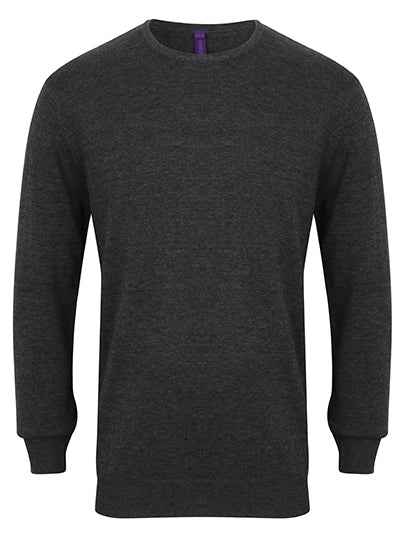Henbury Mens Lightweight Crew Neck Jumper
