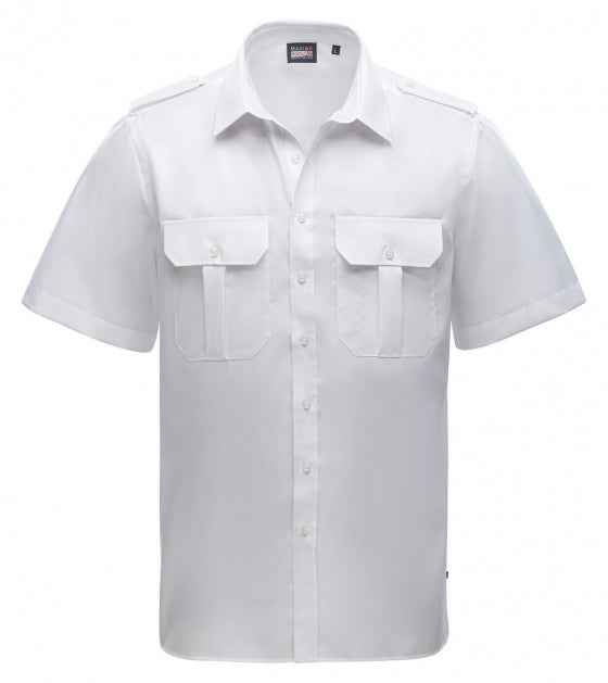 Marinepool Mens S/S Captain Noniron Shirt with pockets