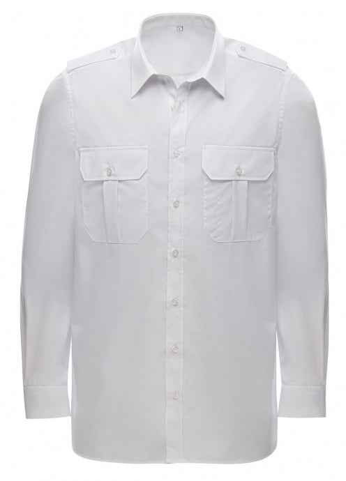 Marinepool Mens L/S Captain Noniron Shirt with pockets