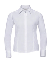 Load image into Gallery viewer, Russell Ladies Fitted L/S Poplin Shirt
