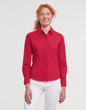 Load image into Gallery viewer, Russell Ladies Fitted L/S Poplin Shirt
