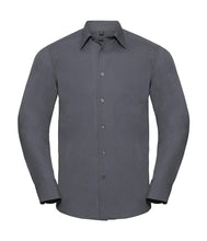 Load image into Gallery viewer, Russell Mens Tailored L/S Poplin Shirt

