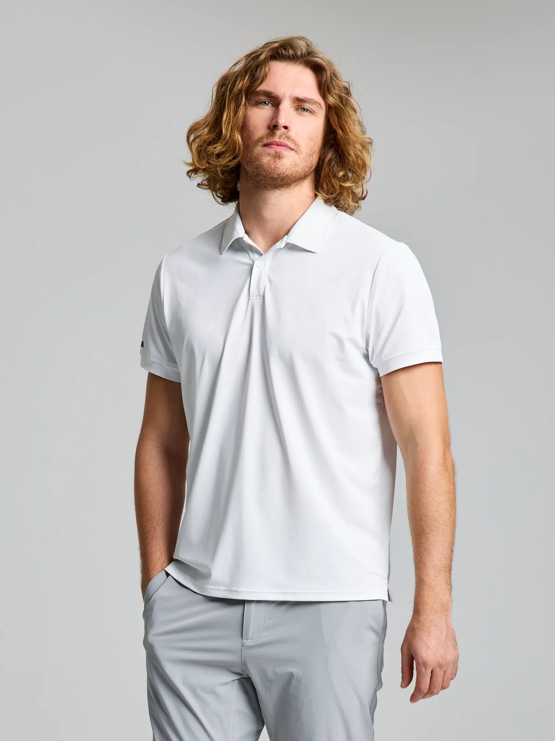Slam Mens S/S Tech Pique Polo.