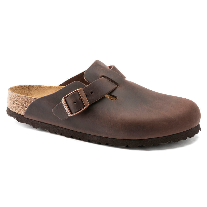 Birkenstock Boston Natural Leather Oiled.