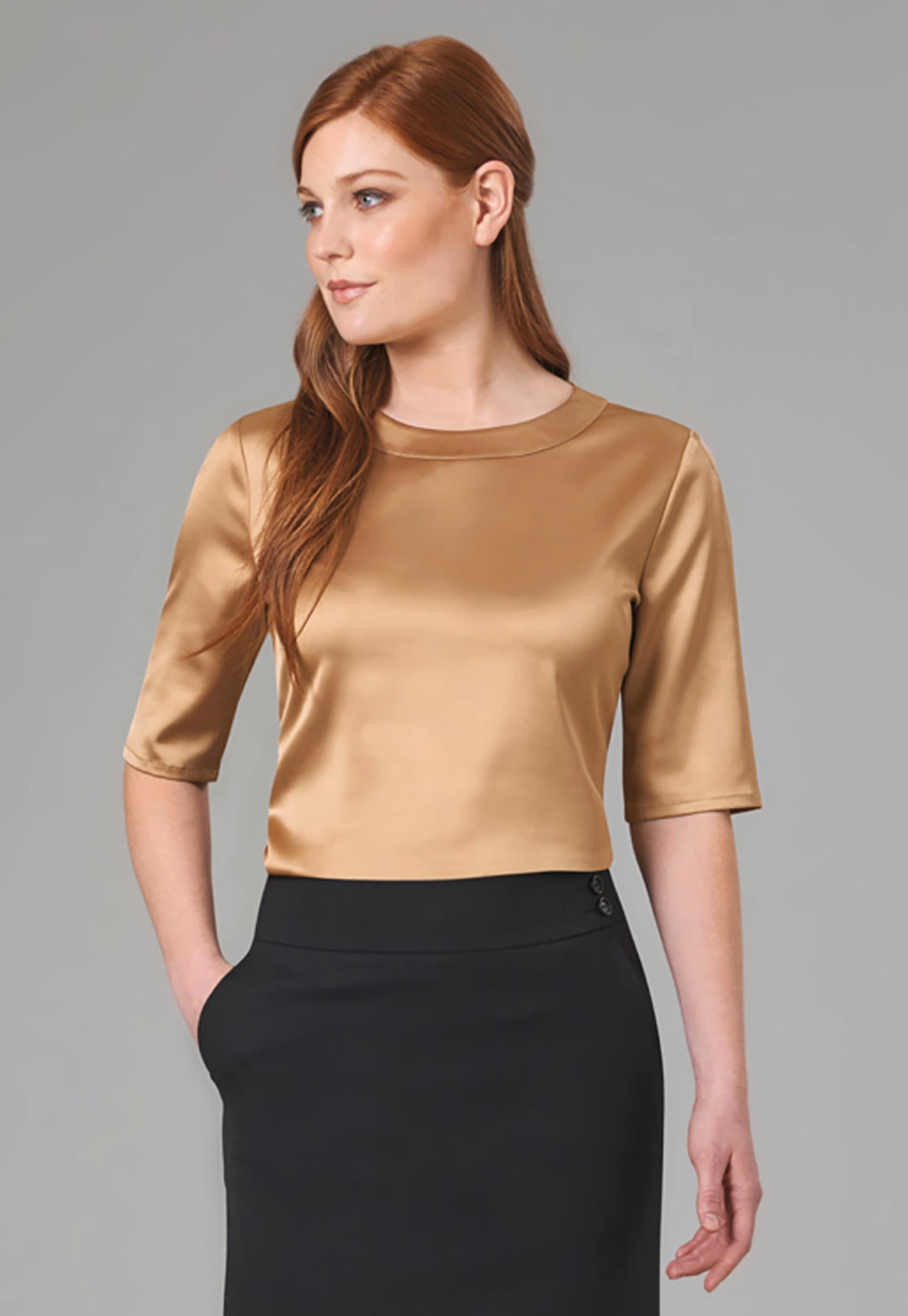 Brook Taverner Ladies Ravenna Satin Blouse.