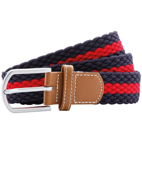 Asquith & Fox Two Colour Stripe Braid Stretch Belt.