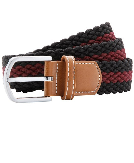 Asquith & Fox Two Colour Stripe Braid Stretch Belt.