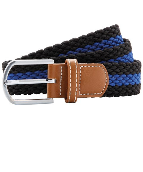 Asquith & Fox Two Colour Stripe Braid Stretch Belt.