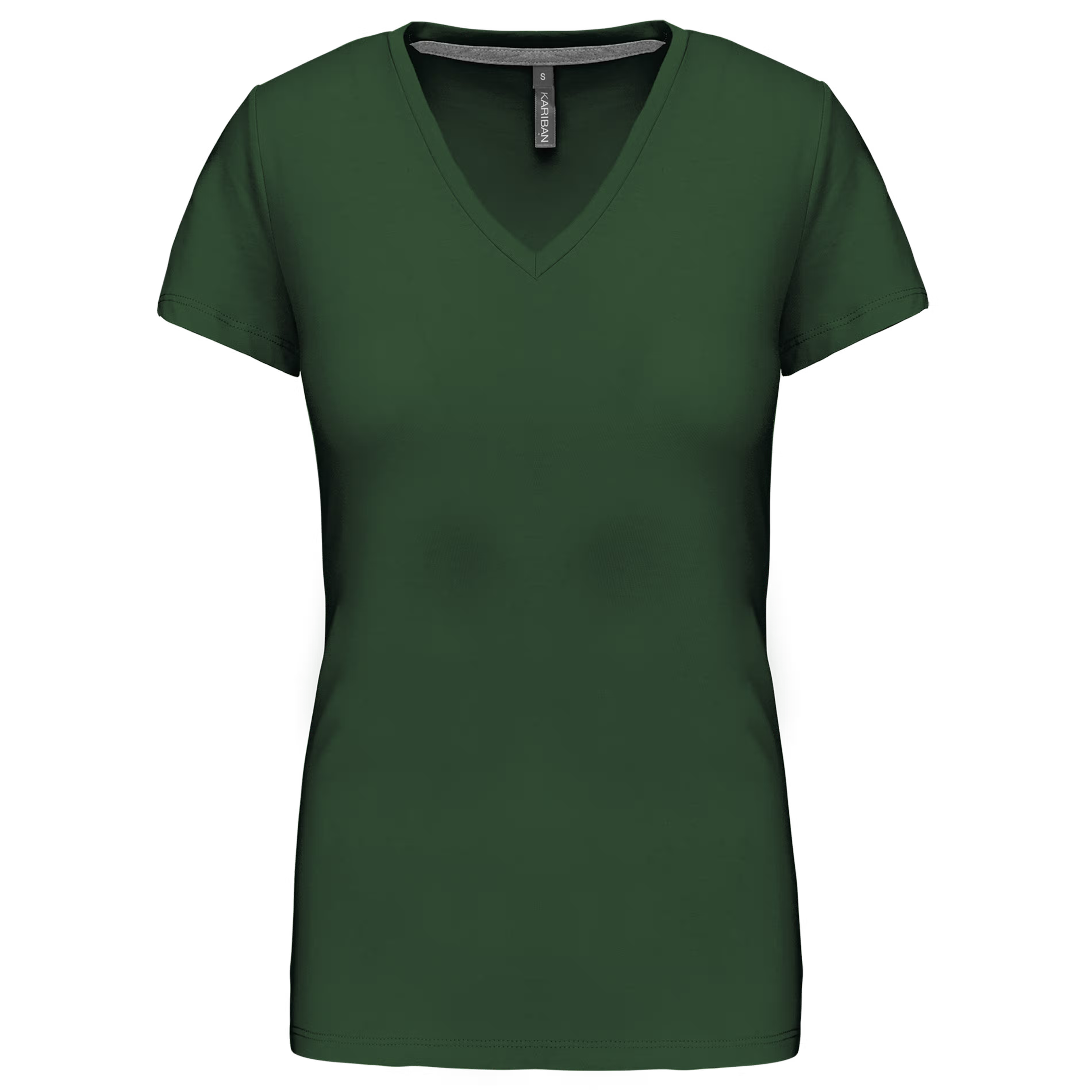 Kariban Ladies S/S V-neck T-Shirt.
