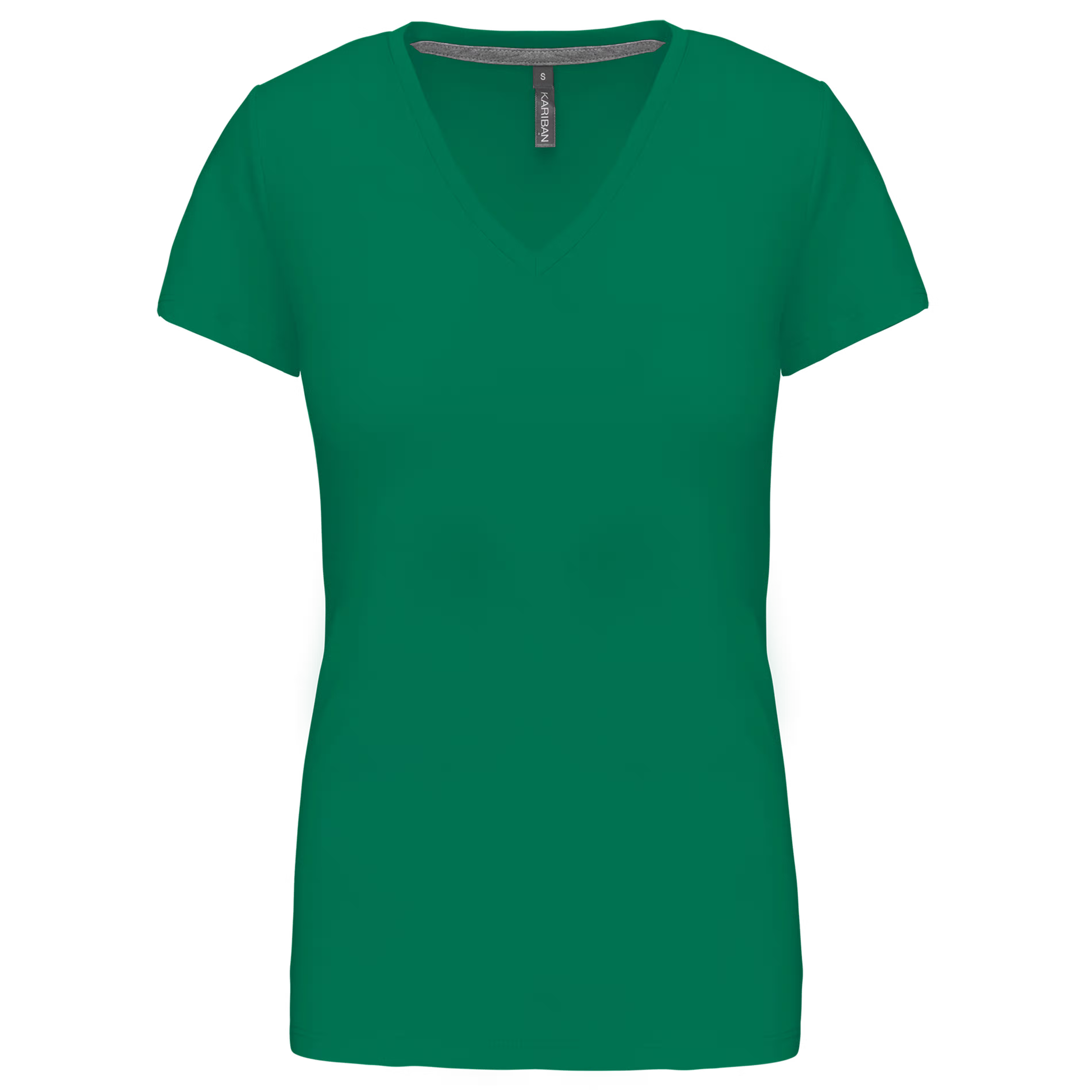 Kariban Ladies S/S V-neck T-Shirt.