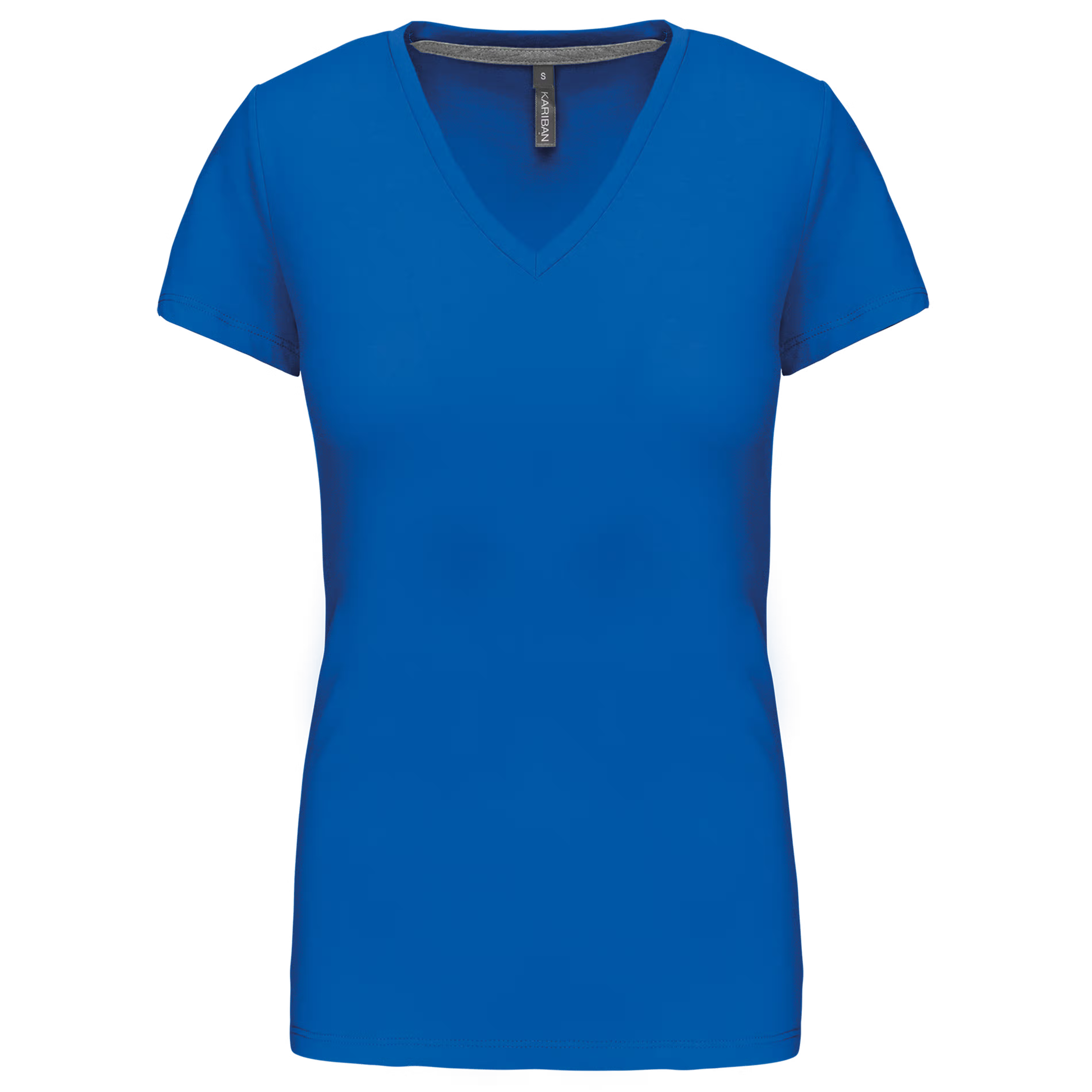 Kariban Ladies S/S V-neck T-Shirt.