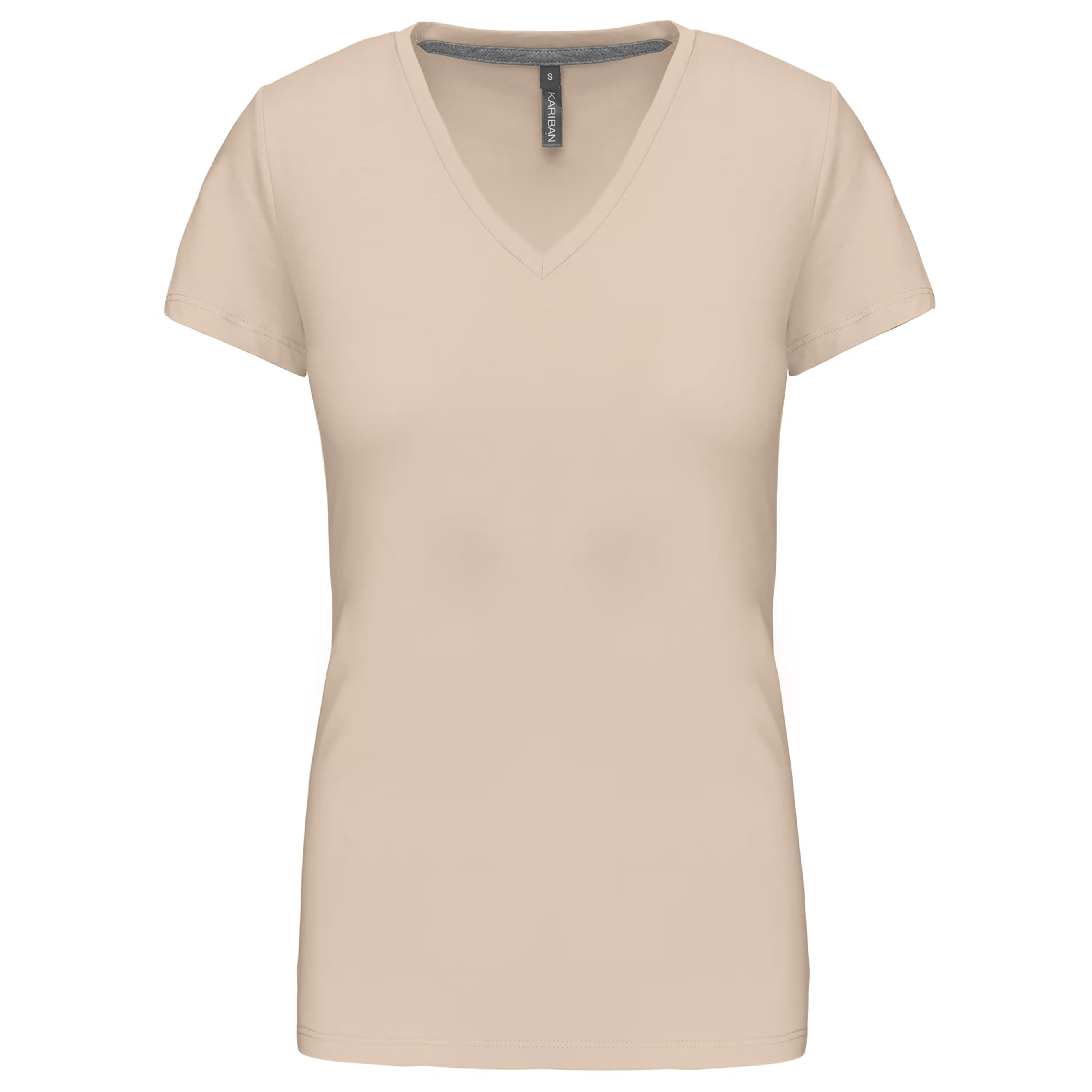 Kariban Ladies S/S V-neck T-Shirt.
