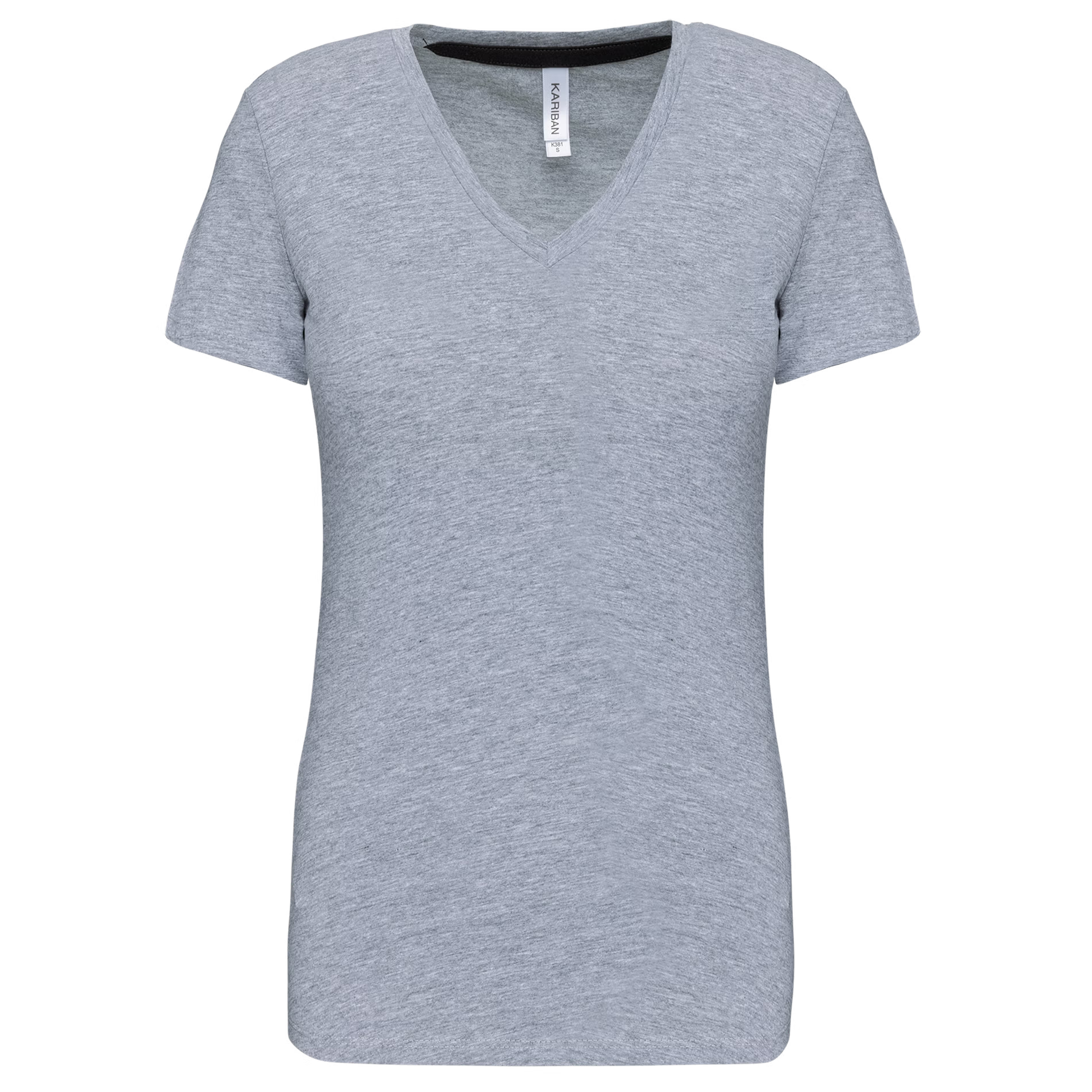 Kariban Ladies S/S V-neck T-Shirt.