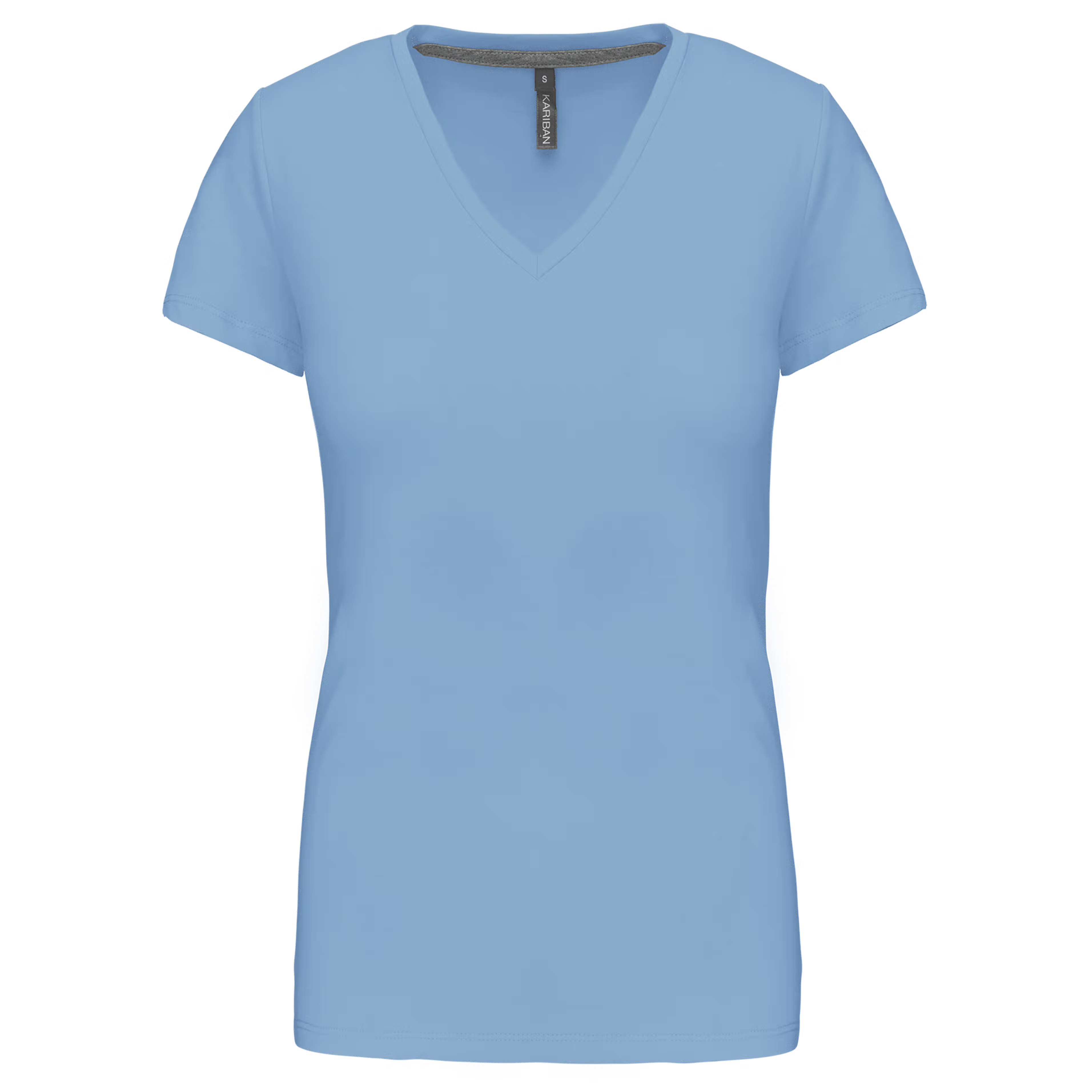 Kariban Ladies S/S V-neck T-Shirt.