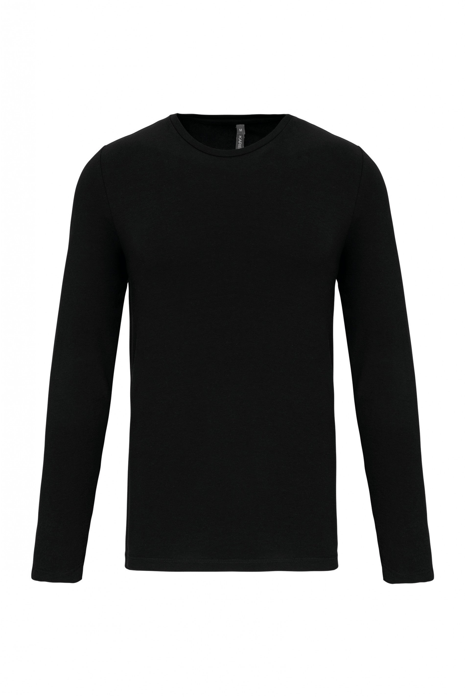 Kariban Mens L/S Elastane Crew Neck T-Shirt.