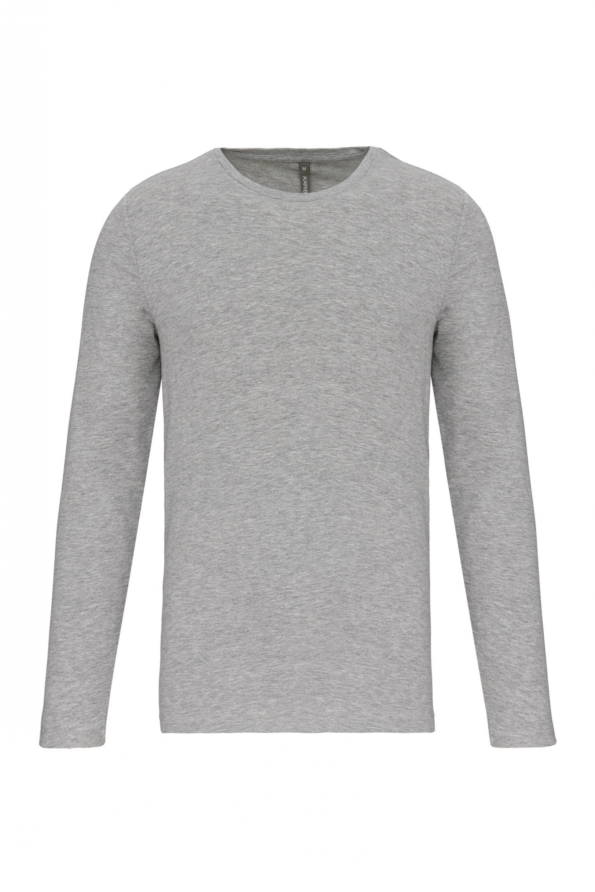 Kariban Mens L/S Elastane Crew Neck T-Shirt.
