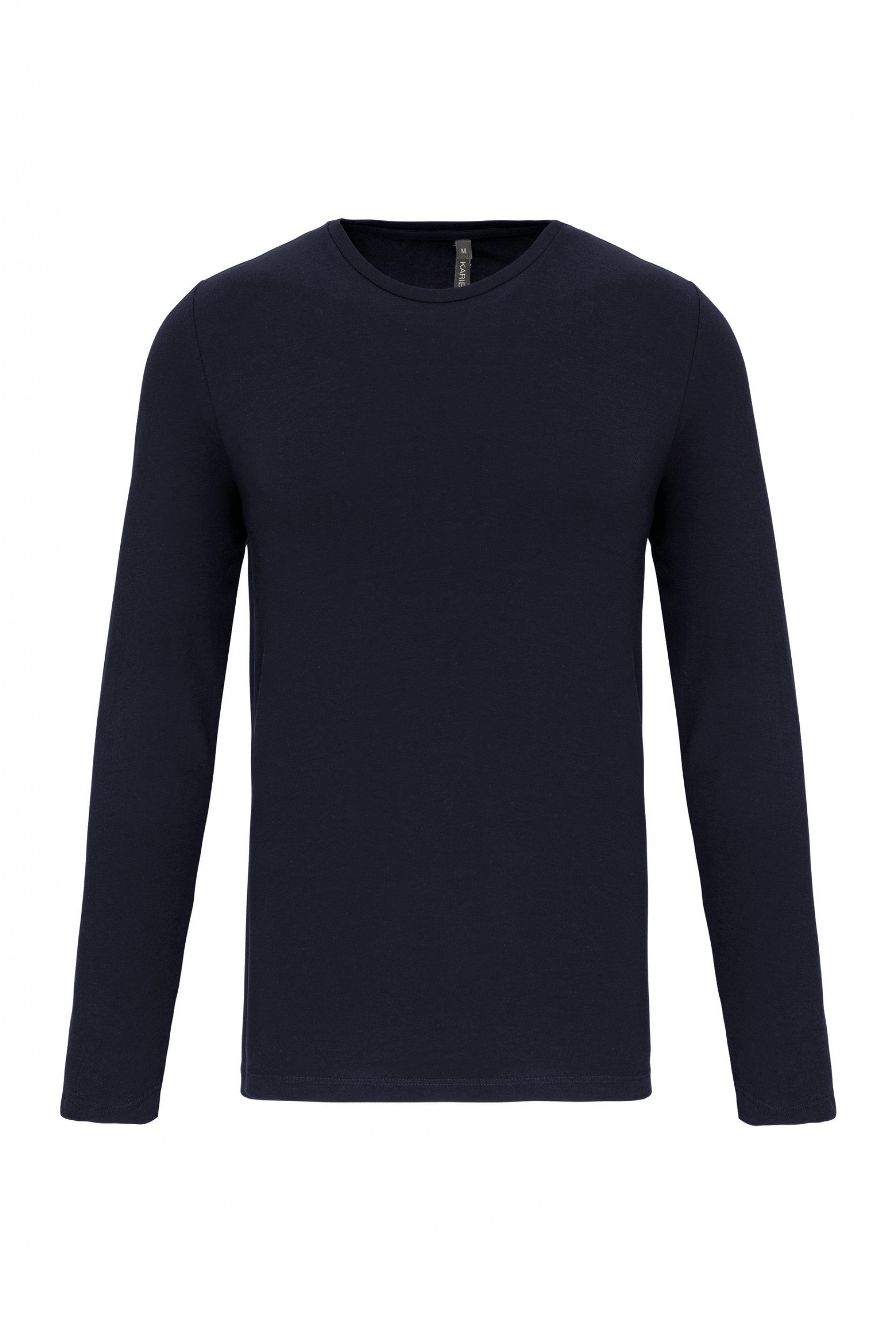Kariban Mens L/S Elastane Crew Neck T-Shirt.