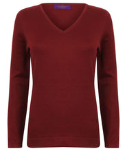 Load image into Gallery viewer, Henbury Ladies Lightweight V-Neck Jumper
