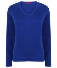 Load image into Gallery viewer, Henbury Ladies Lightweight V-Neck Jumper
