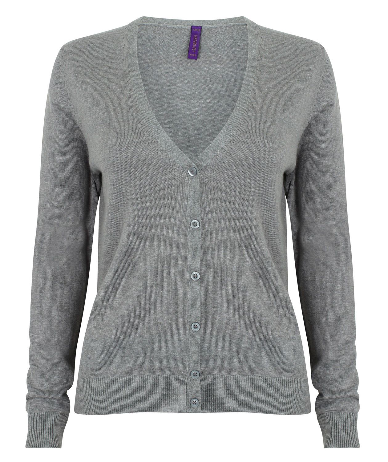 Henbury Ladies Lightweight V-Neck Short Cardigan.