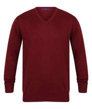 Load image into Gallery viewer, Henbury Mens Lightweight V-Neck Jumper
