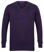 Load image into Gallery viewer, Henbury Mens Lightweight V-Neck Jumper
