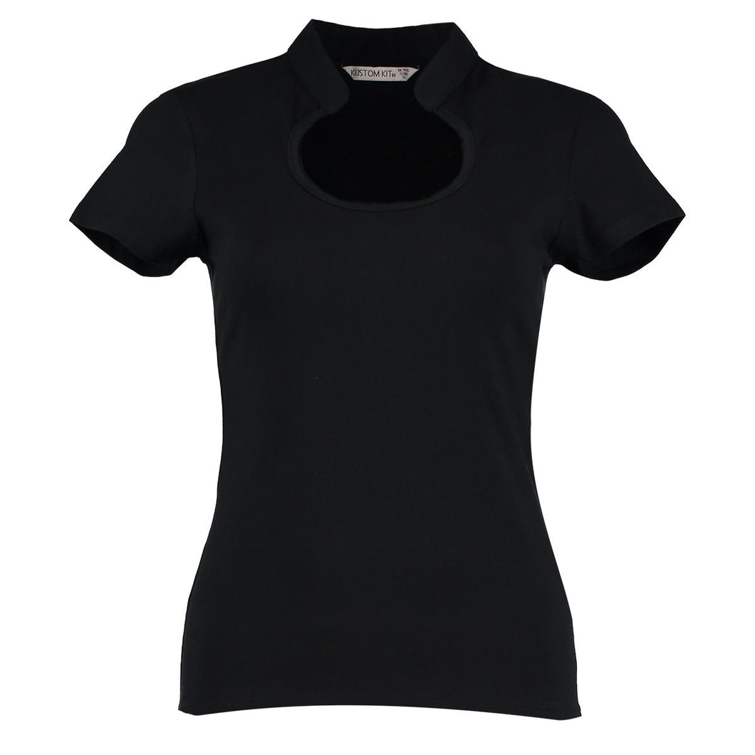 Kustom Kit Keyhole Neck Top