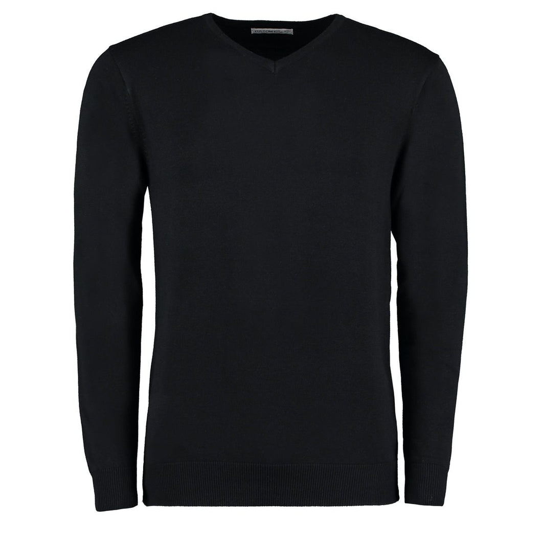 Kustom Kit Mens Classic Fit Arundel V-Neck Jumper