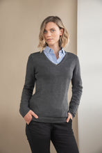 Load image into Gallery viewer, Henbury Ladies Lightweight V-Neck Jumper
