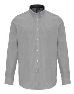 Premier Mens Cotton Rich Oxford Stripes Shirt.