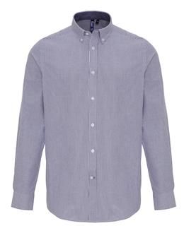 Premier Mens Cotton Rich Oxford Stripes Shirt.