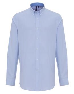 Premier Mens Cotton Rich Oxford Stripes Shirt.