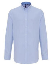 Load image into Gallery viewer, Premier Mens Cotton Rich Oxford Stripes Shirt
